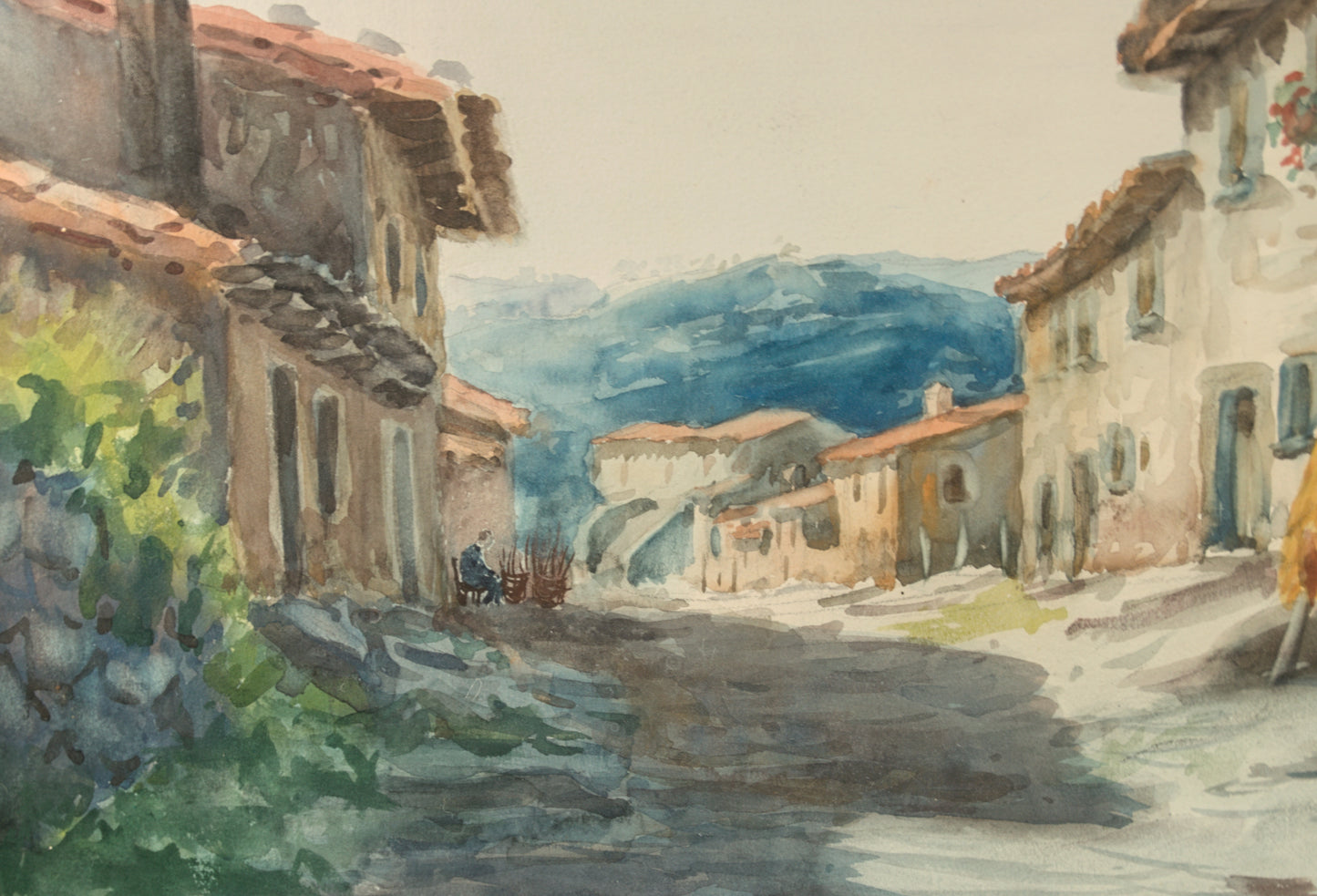 Fonportal | Calle al Sol en Mont-roig del Camp | Acuarela sobre Papel