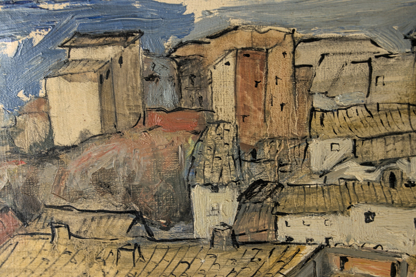 Simolt | Vista del Pueblo de Pinell de Brai (Tarragona) | Óleo sobre Lienzo