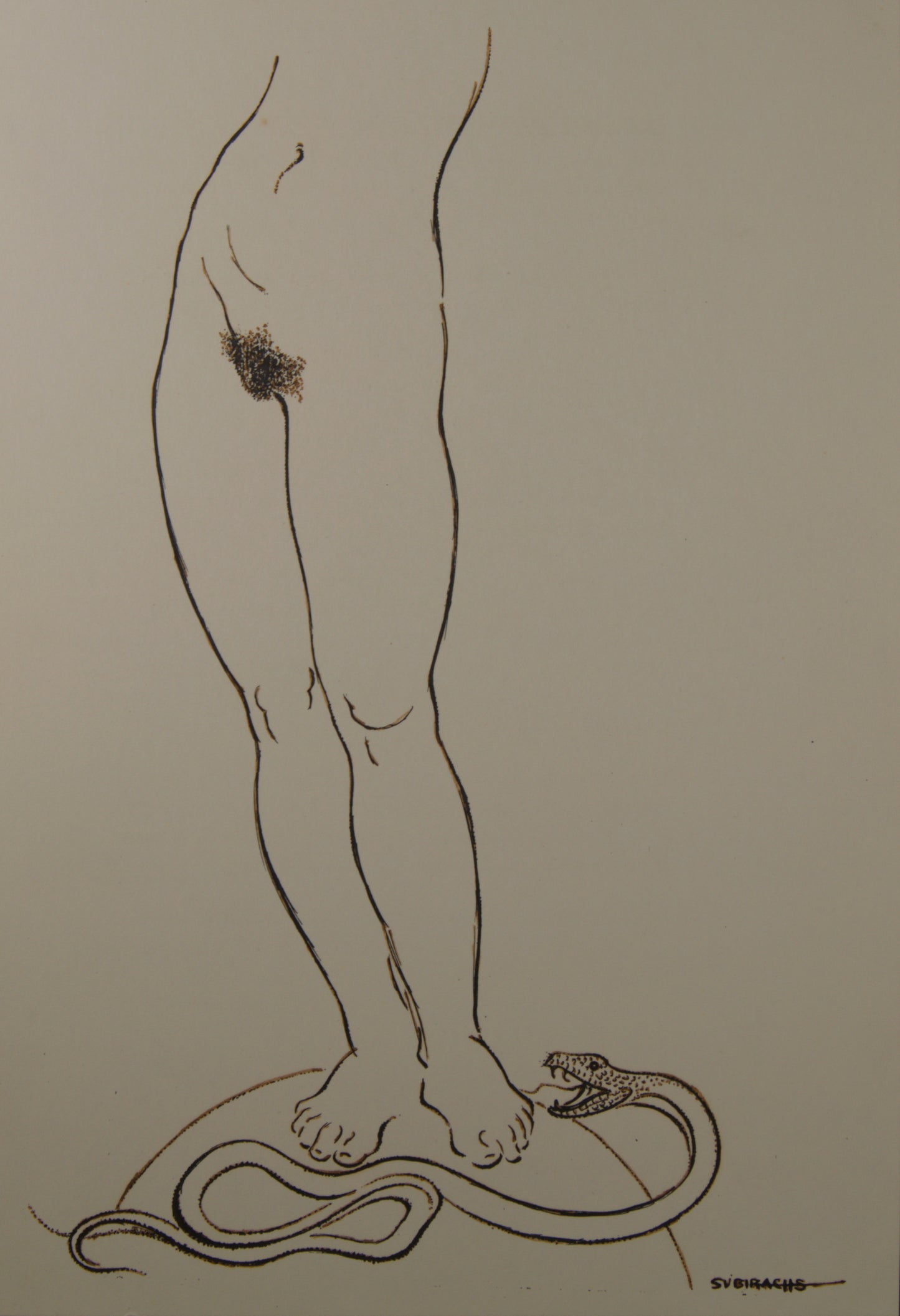 JOSEP MARIA SUBIRACHS | EVA Y LA SERPIENTE (EL PECADO ORIGINAL) | TINTA ORIGINAL | FIGURACIÓN CLÁSICA