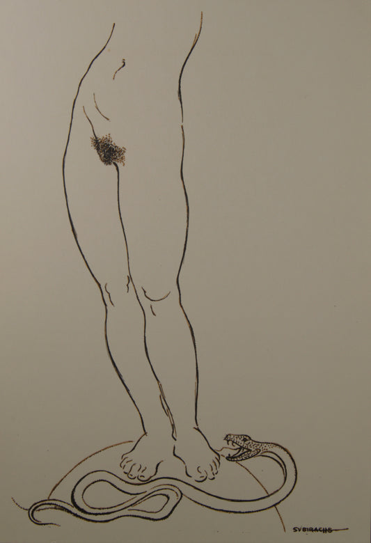 JOSEP MARIA SUBIRACHS | EVA Y LA SERPIENTE (EL PECADO ORIGINAL) | TINTA ORIGINAL | FIGURACIÓN CLÁSICA