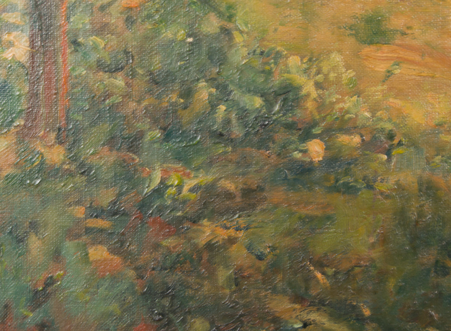 M. Sauret | Paisaje Fluvial con Caserío y Montañas (S. XIX) | Óleo Original
