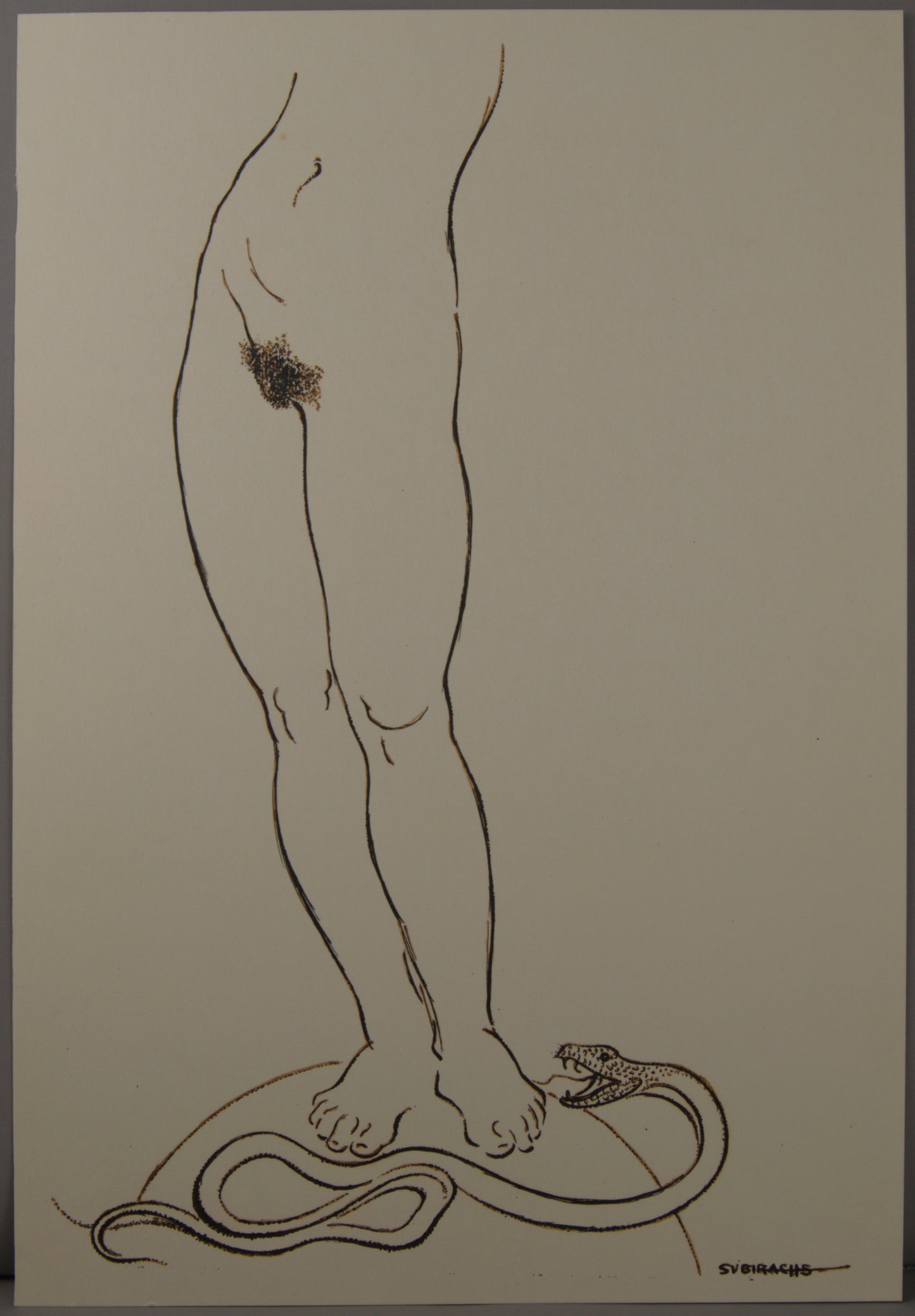 JOSEP MARIA SUBIRACHS | EVA Y LA SERPIENTE (EL PECADO ORIGINAL) | TINTA ORIGINAL | FIGURACIÓN CLÁSICA