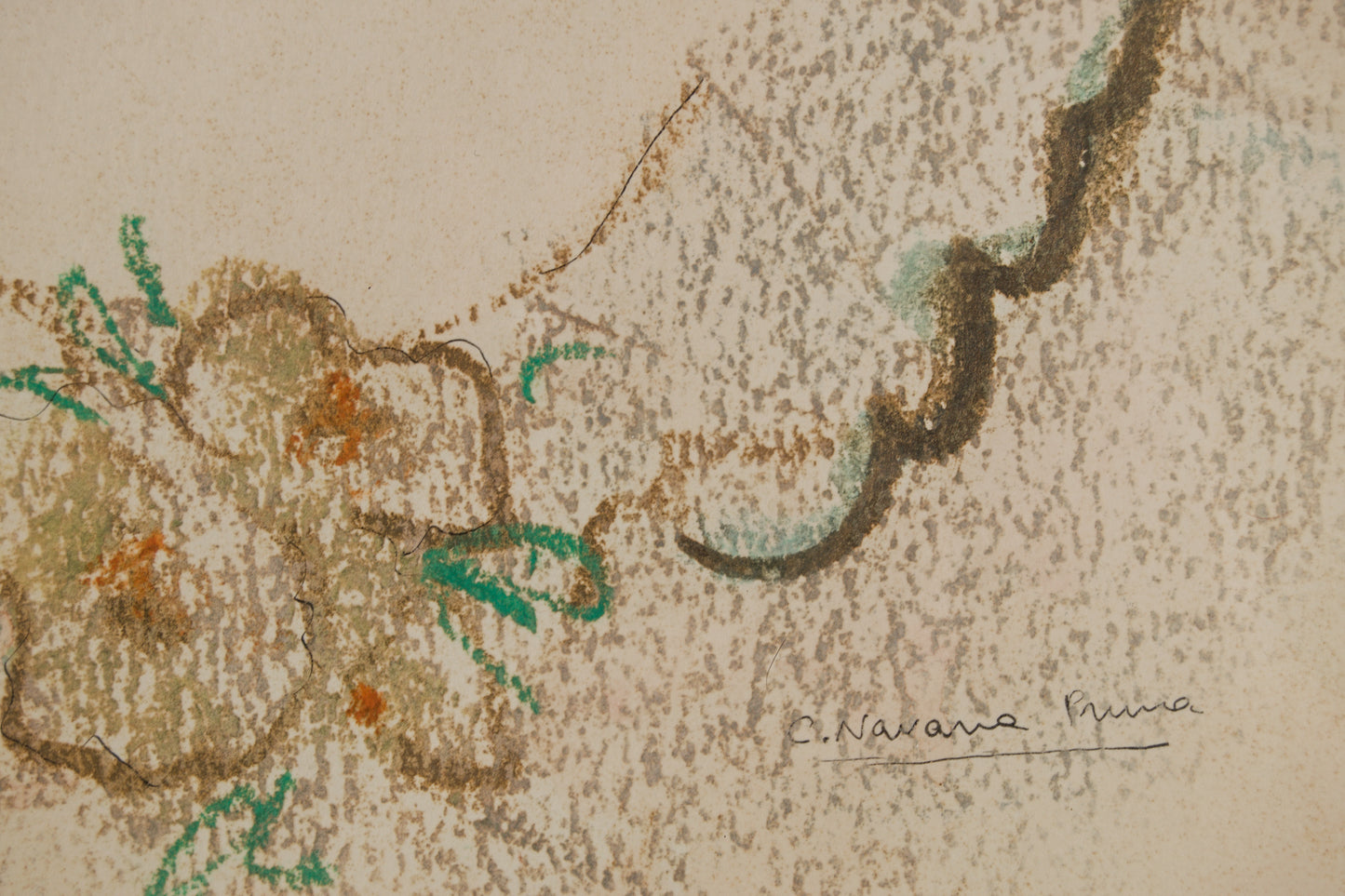 CARME NAVARRA PRUNA | LA DULZURA DE LA MIRADA (RETRATO DE JOVEN CON FLORES) | RETRATO CONTEMPORÁNEO | TÉCNICA MIXTA