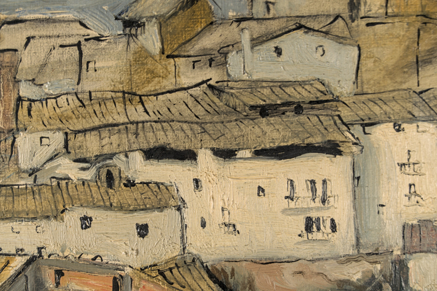 Simolt | Vista del Pueblo de Pinell de Brai (Tarragona) | Óleo sobre Lienzo
