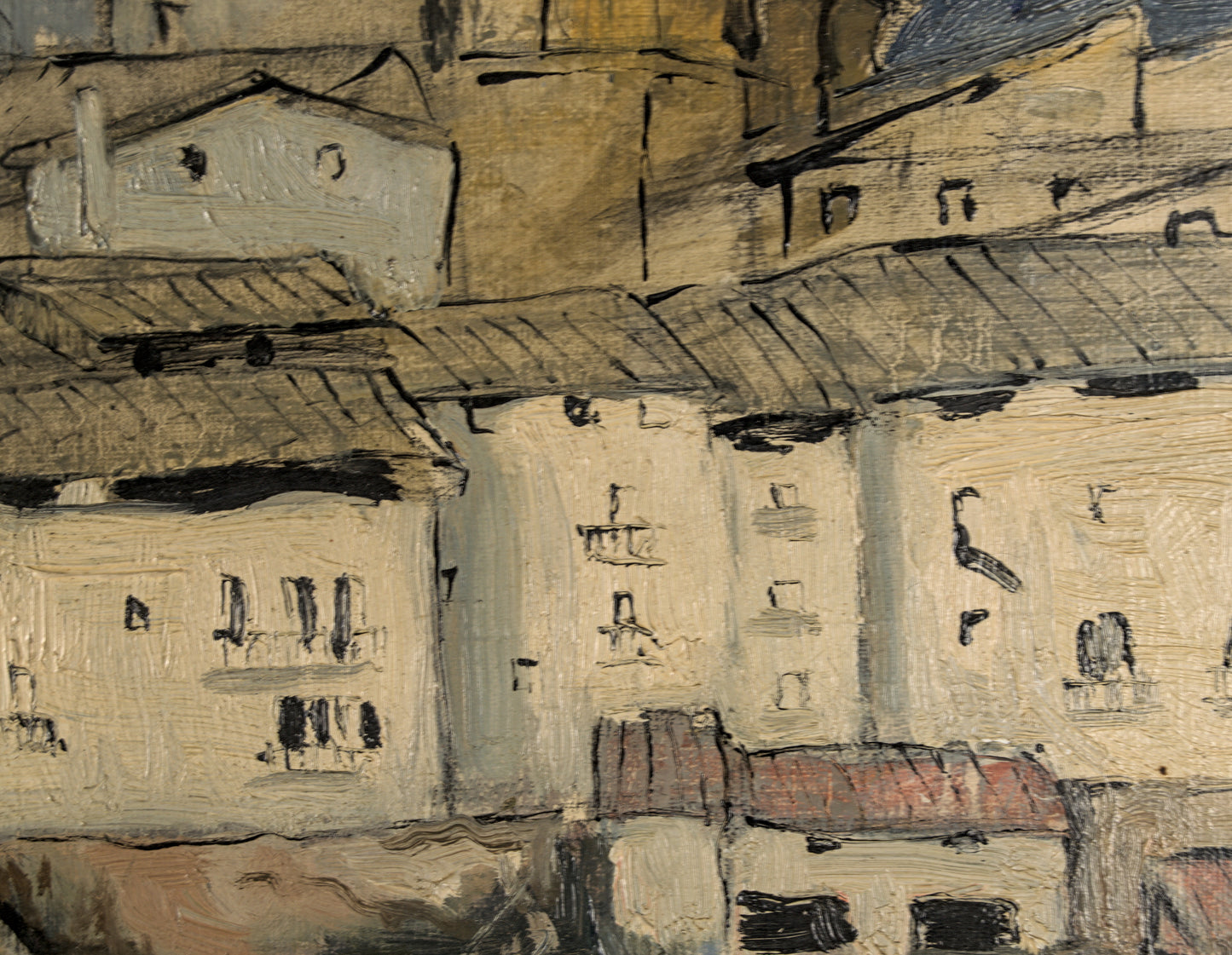 Simolt | Vista del Pueblo de Pinell de Brai (Tarragona) | Óleo sobre Lienzo