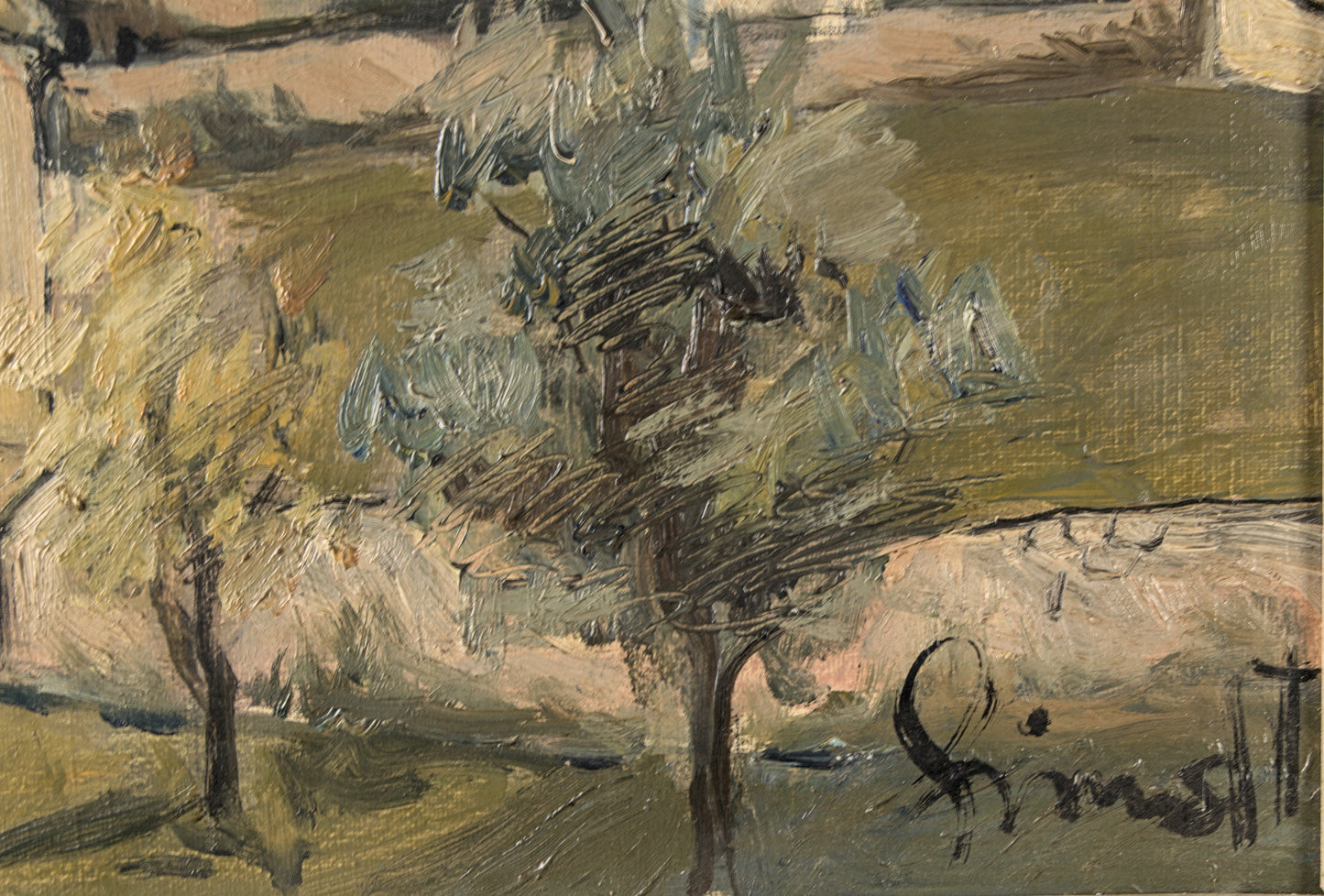 Simolt | Vista del Pueblo de Pinell de Brai (Tarragona) | Óleo sobre Lienzo