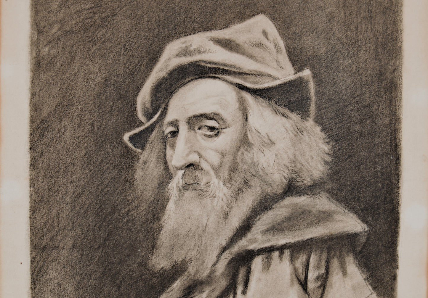 Herminia Creus | El Artista ante el Espejo | Dibujo Original al Carboncillo
