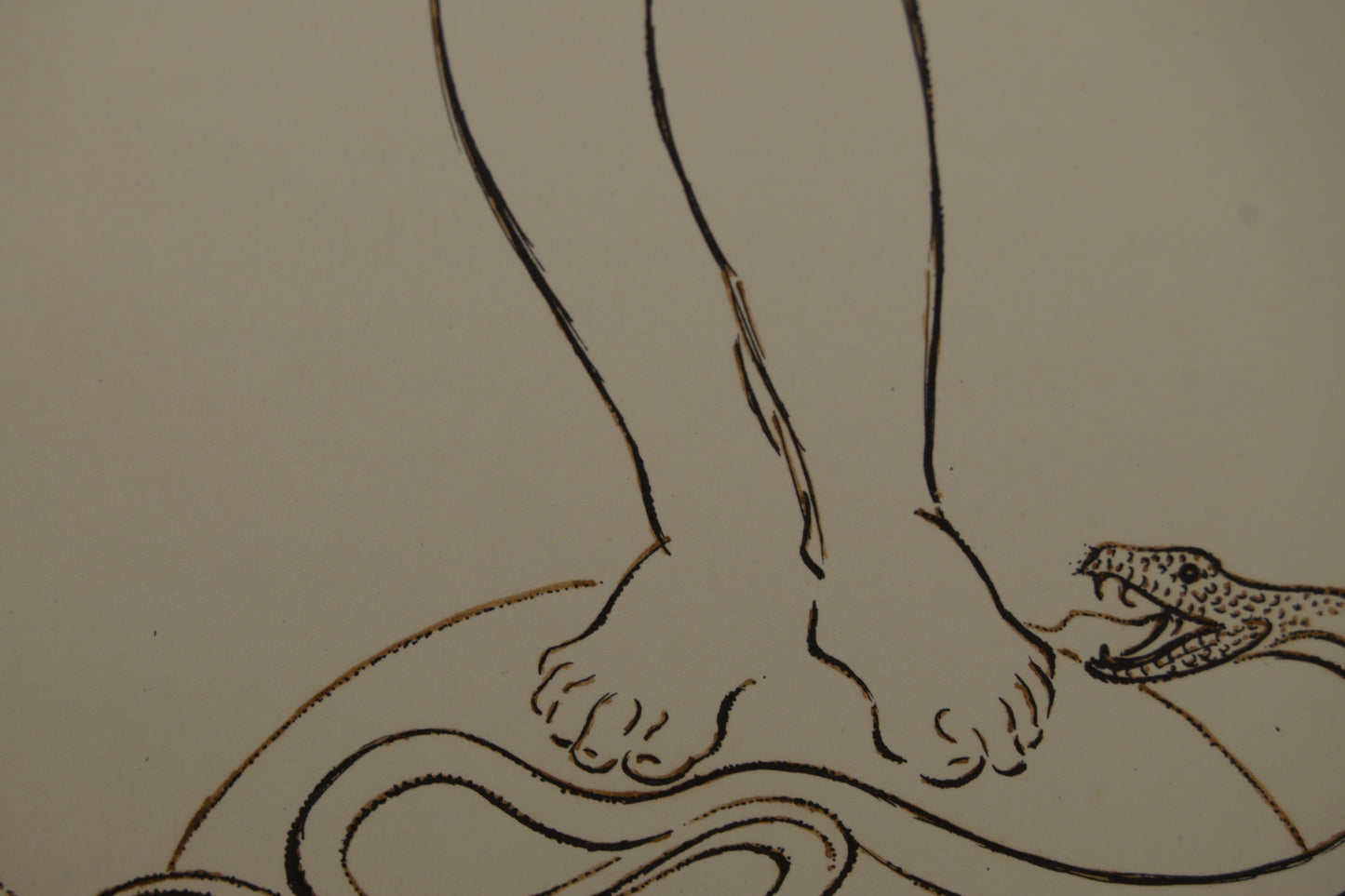 JOSEP MARIA SUBIRACHS | EVA Y LA SERPIENTE (EL PECADO ORIGINAL) | TINTA ORIGINAL | FIGURACIÓN CLÁSICA