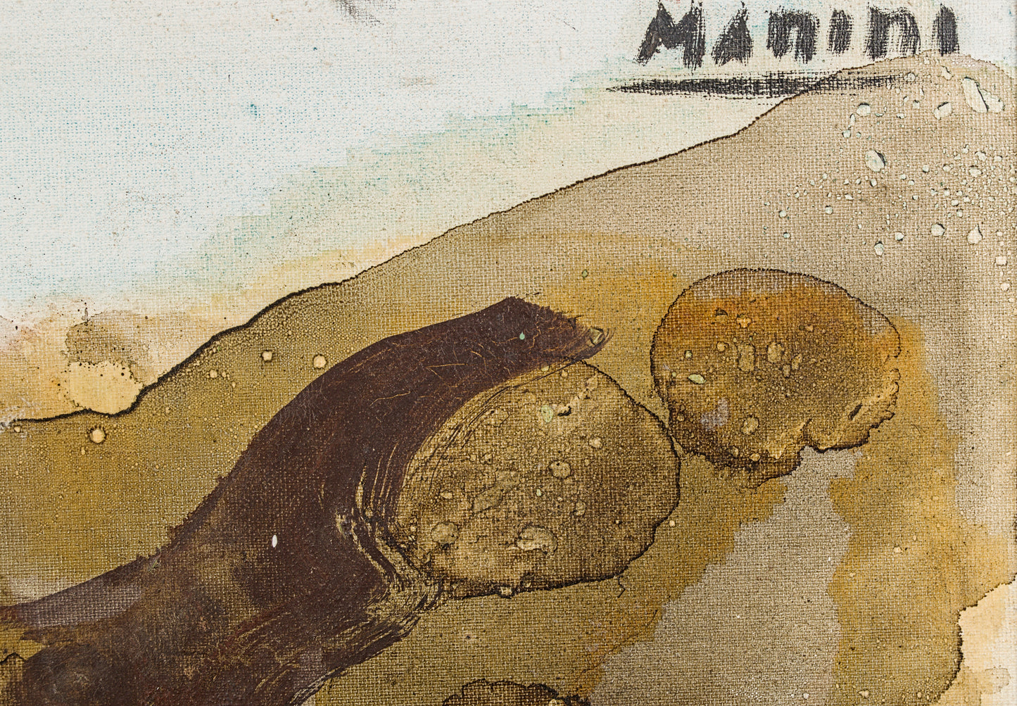 Manini | Paisaje Informal (c. 1981) | Técnica Mixta sobre Lienzo | Informalismo Matérico