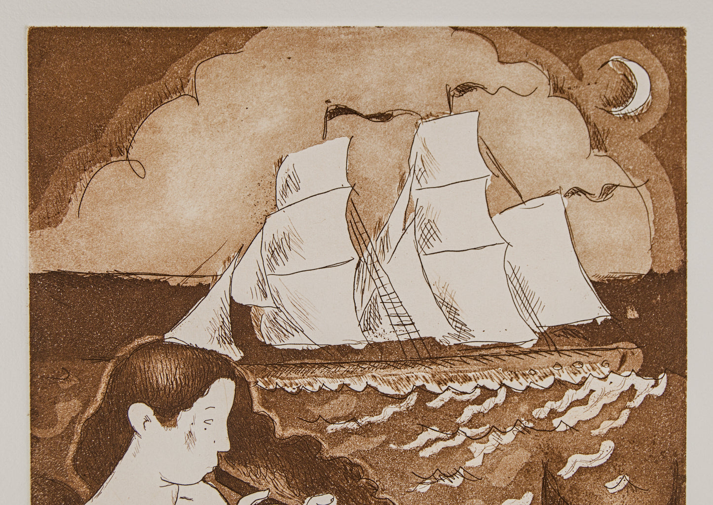 J. CARBONELL | LA SIRENA Y EL VELERO (MITOLOGÍA) | PRUEBA DE AUTOR (P.A.) | EDICIÓN BANCA MAS SARDÀ