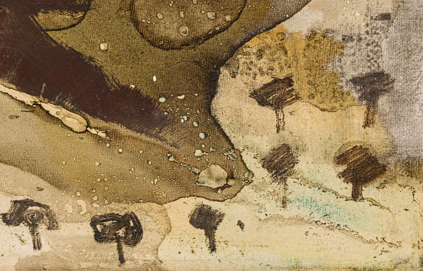Manini | Paisaje Informal (c. 1981) | Técnica Mixta sobre Lienzo | Informalismo Matérico