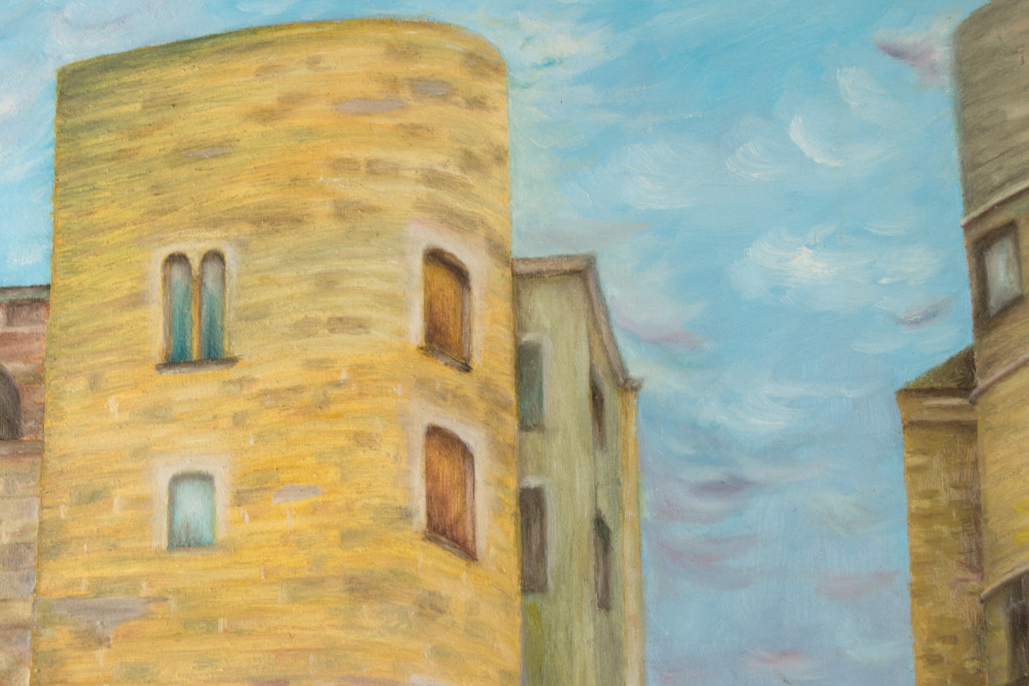 Antonio Huerta Blanco | Plaça Nova y Torres Romanas (Barcelona) | Óleo sobre Lienzo | 2000