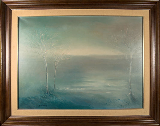 Antonio Hervás Amezcua | Landscape in Absolute Silence | Introspective Atmospheric Oil Painting (1981)