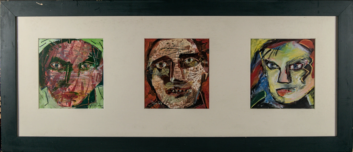 Rein de Lege | Tríptico de Retratos Expresionistas | Técnica Mixta | 1998