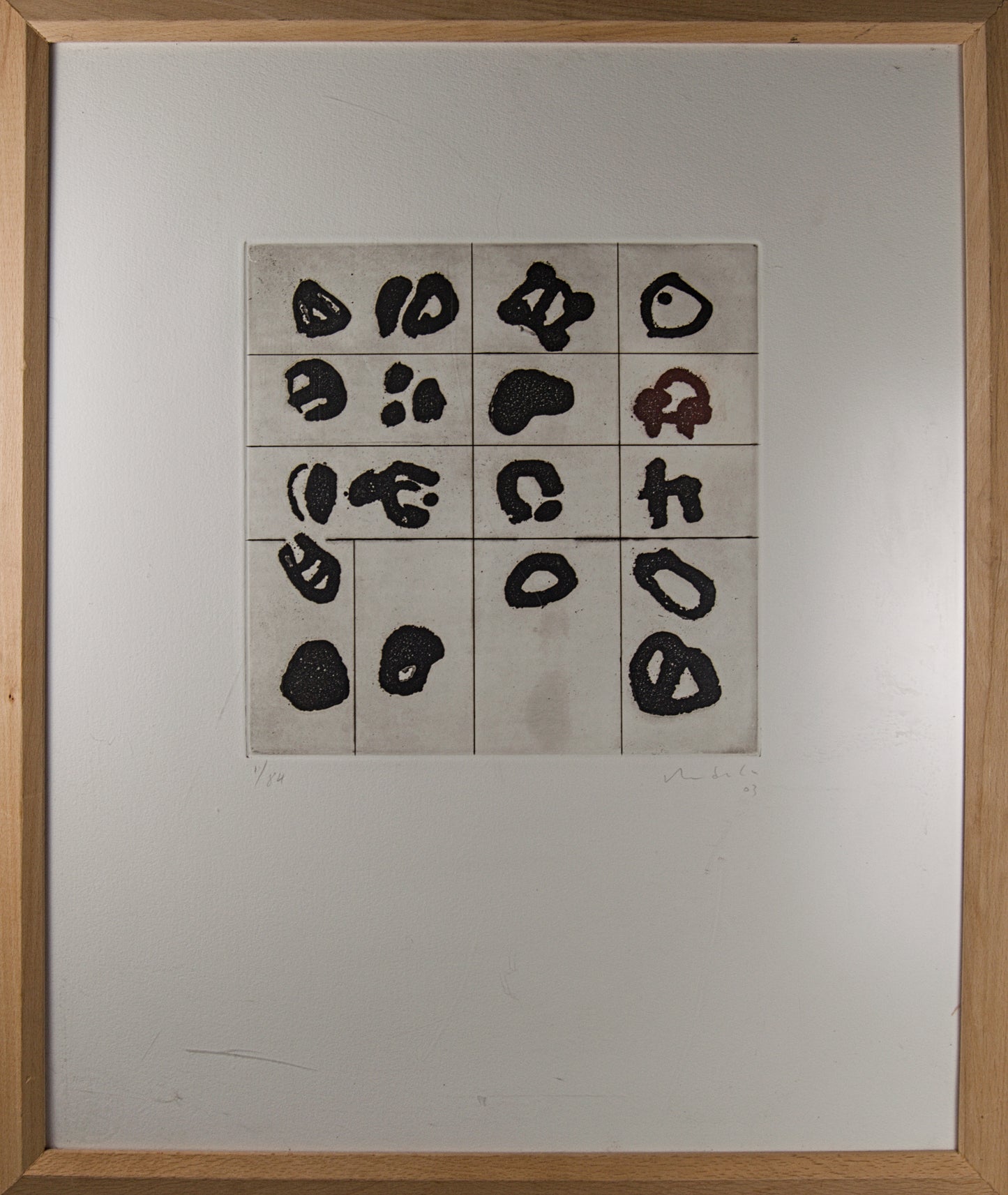 HERNÁN ARDILA | COMPOSICIÓN ABSTRACTA (2003) | GRABADO CONTEMPORÁNEO | AGUAFUERTE Y PUNTA SECA