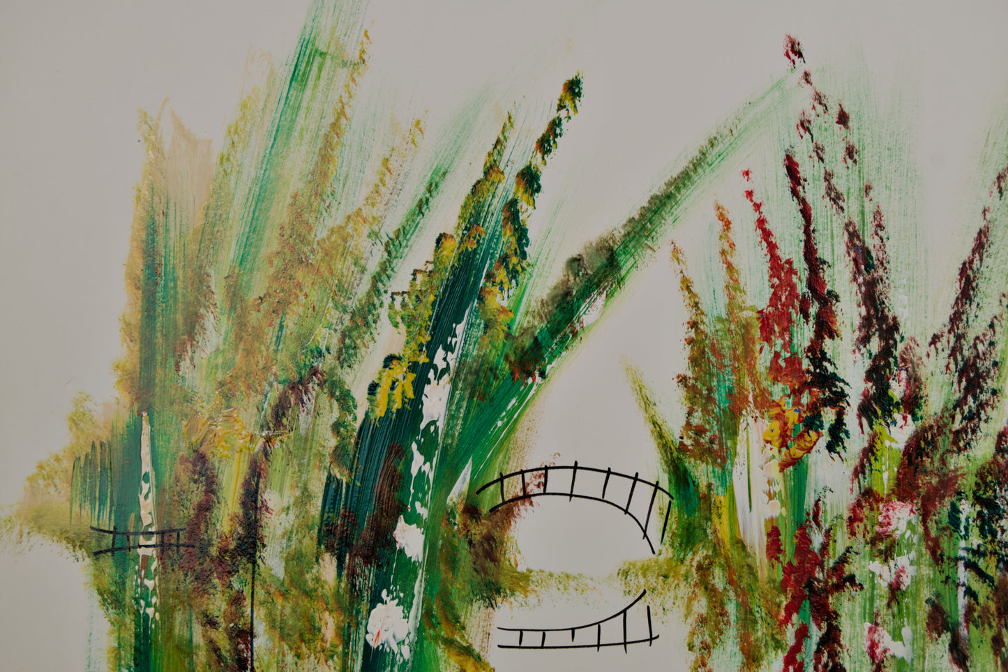 Raúl Sango | Técnica Mixta Original: Paisaje Fluvial Abstracto