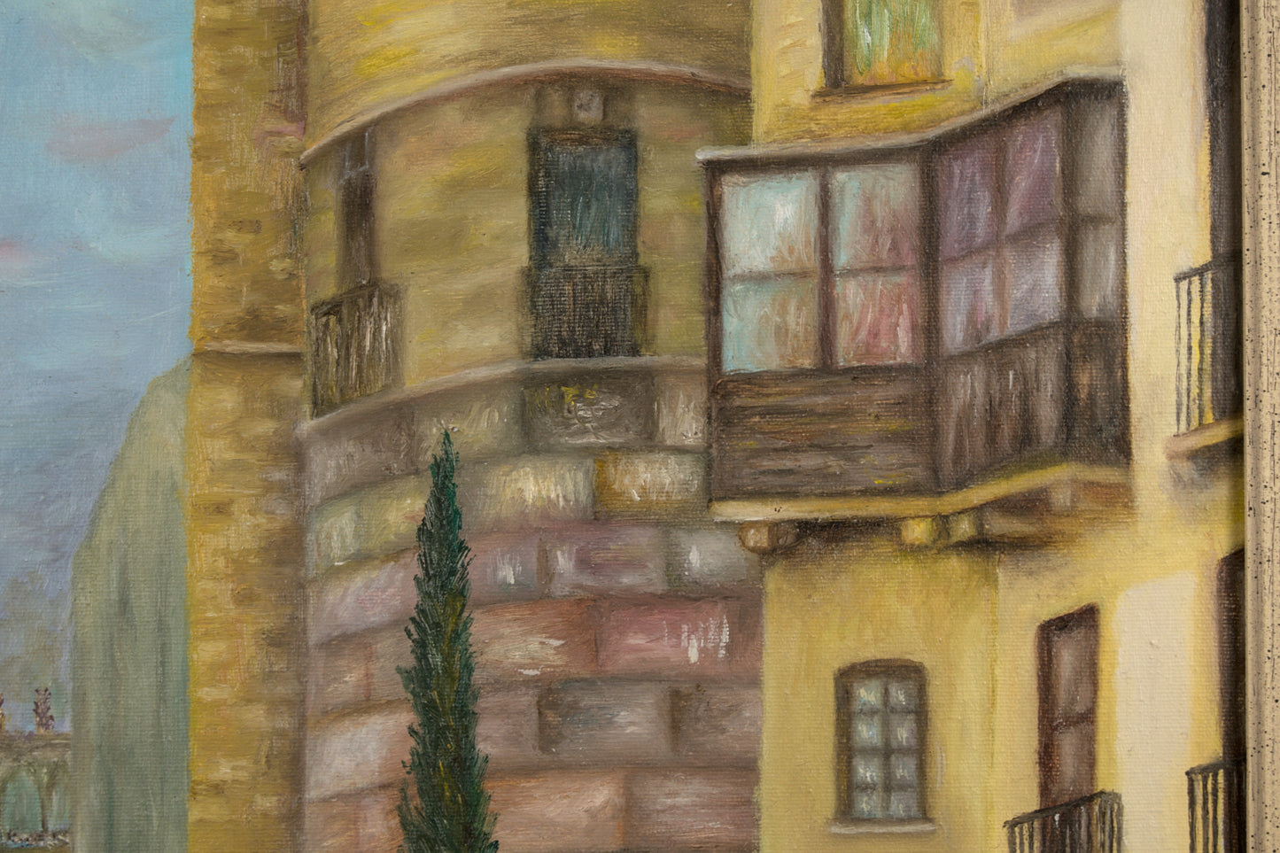 Antonio Huerta Blanco | Plaça Nova y Torres Romanas (Barcelona) | Óleo sobre Lienzo | 2000