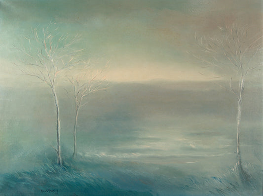 Antonio Hervás Amezcua | Landscape in Absolute Silence | Introspective Atmospheric Oil Painting (1981)