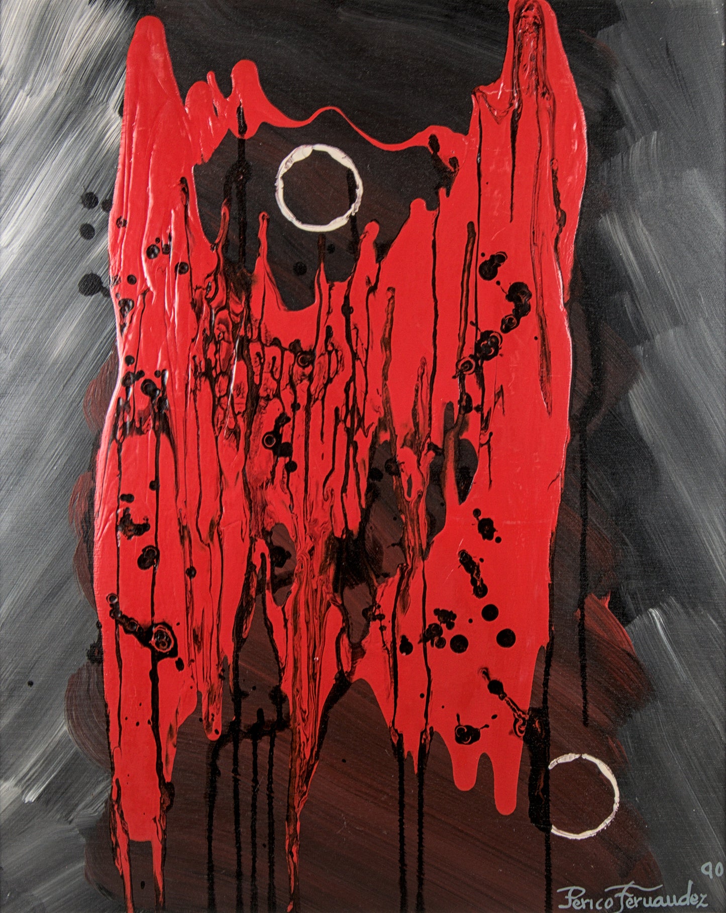 Perico Fernández | Abstracción Visceral | Técnica Mixta sobre Soporte Rígido | 1990