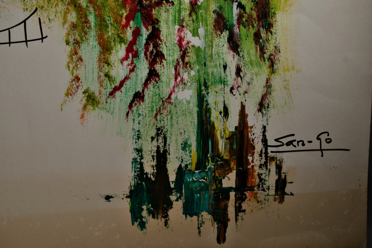 Raúl Sango | Técnica Mixta Original: Paisaje Fluvial Abstracto