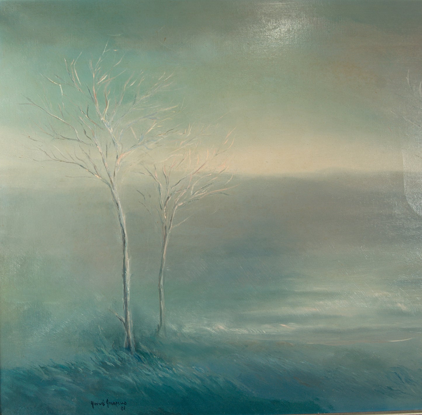 Antonio Hervás Amezcua | Paisaje en Silencio Absoluto | Óleo de Atmósfera Introspectiva (1981)