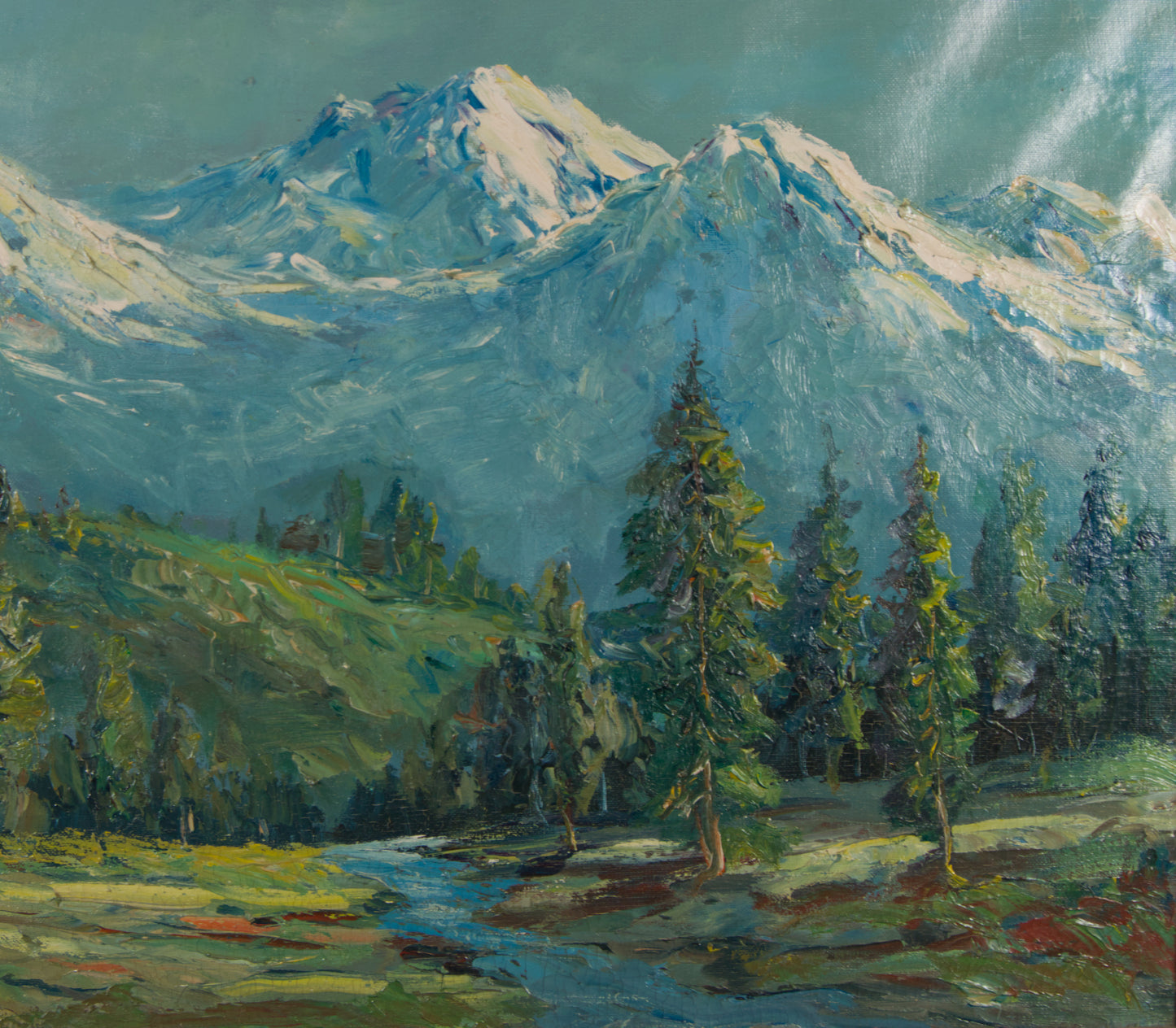 ESTEBAN GRUNWALD ALSGE | WINTERLANDSCHAFT MIT SCHNEE | UNGARISCH-SPANISCHE SCHULE (20. JAHRHUNDERT) | ÖL AUF LEINWAND