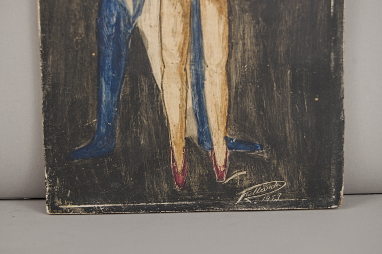 FALLAREDA | PAREJA DE BALLET (1959) | ÓLEO SOBRE TABLA | ESCUELA CATALANA