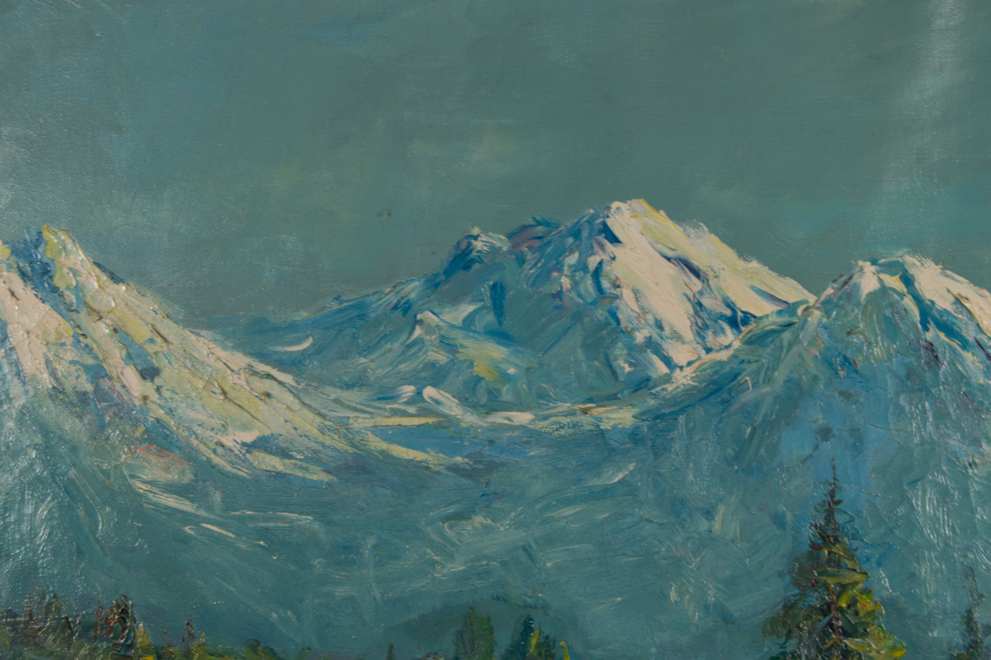 ESTEBAN GRUNWALD ALSGE | WINTERLANDSCHAFT MIT SCHNEE | UNGARISCH-SPANISCHE SCHULE (20. JAHRHUNDERT) | ÖL AUF LEINWAND