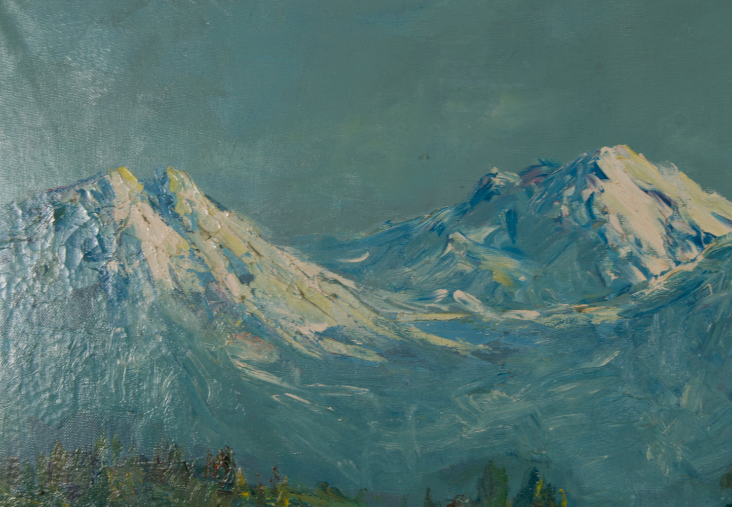 ESTEBAN GRUNWALD ALSGE | WINTERLANDSCHAFT MIT SCHNEE | UNGARISCH-SPANISCHE SCHULE (20. JAHRHUNDERT) | ÖL AUF LEINWAND