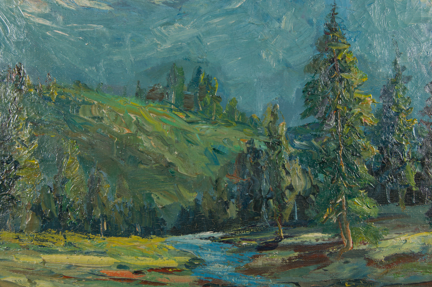 ESTEBAN GRUNWALD ALSGE | WINTERLANDSCHAFT MIT SCHNEE | UNGARISCH-SPANISCHE SCHULE (20. JAHRHUNDERT) | ÖL AUF LEINWAND