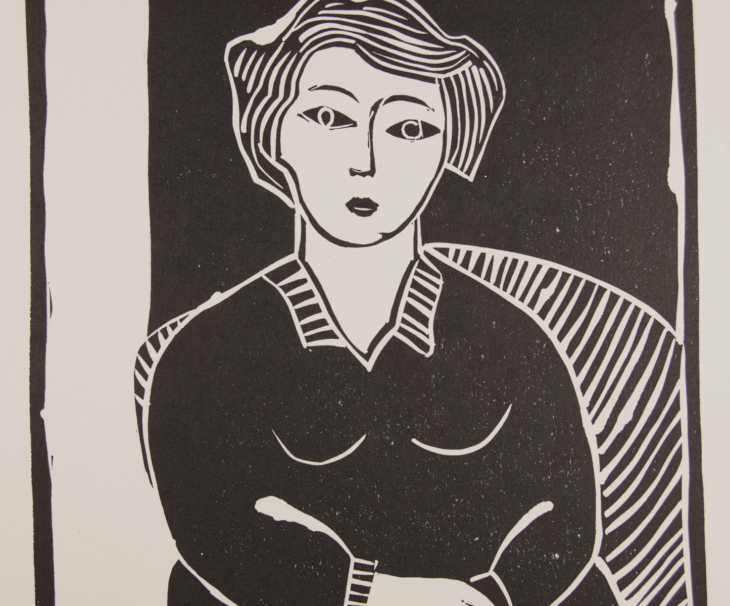 ANTONIO SANTOS | RETRATO DE MUJER (4/20) | LINOGRABADO ORIGINAL | GRÁFICA CONTEMPORÁNEA