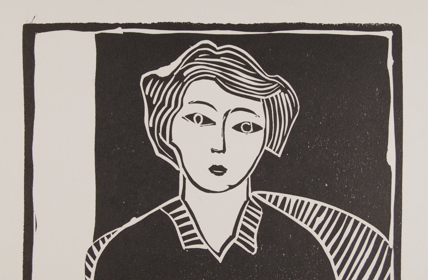 ANTONIO SANTOS | RETRATO DE MUJER (4/20) | LINOGRABADO ORIGINAL | GRÁFICA CONTEMPORÁNEA