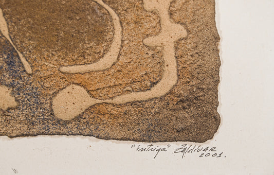 JORGE ROMERO ZALDÍVAR | INTRIGA (2001) | TÉCNICA MIXTA MATÉRICA | INFORMALISMO