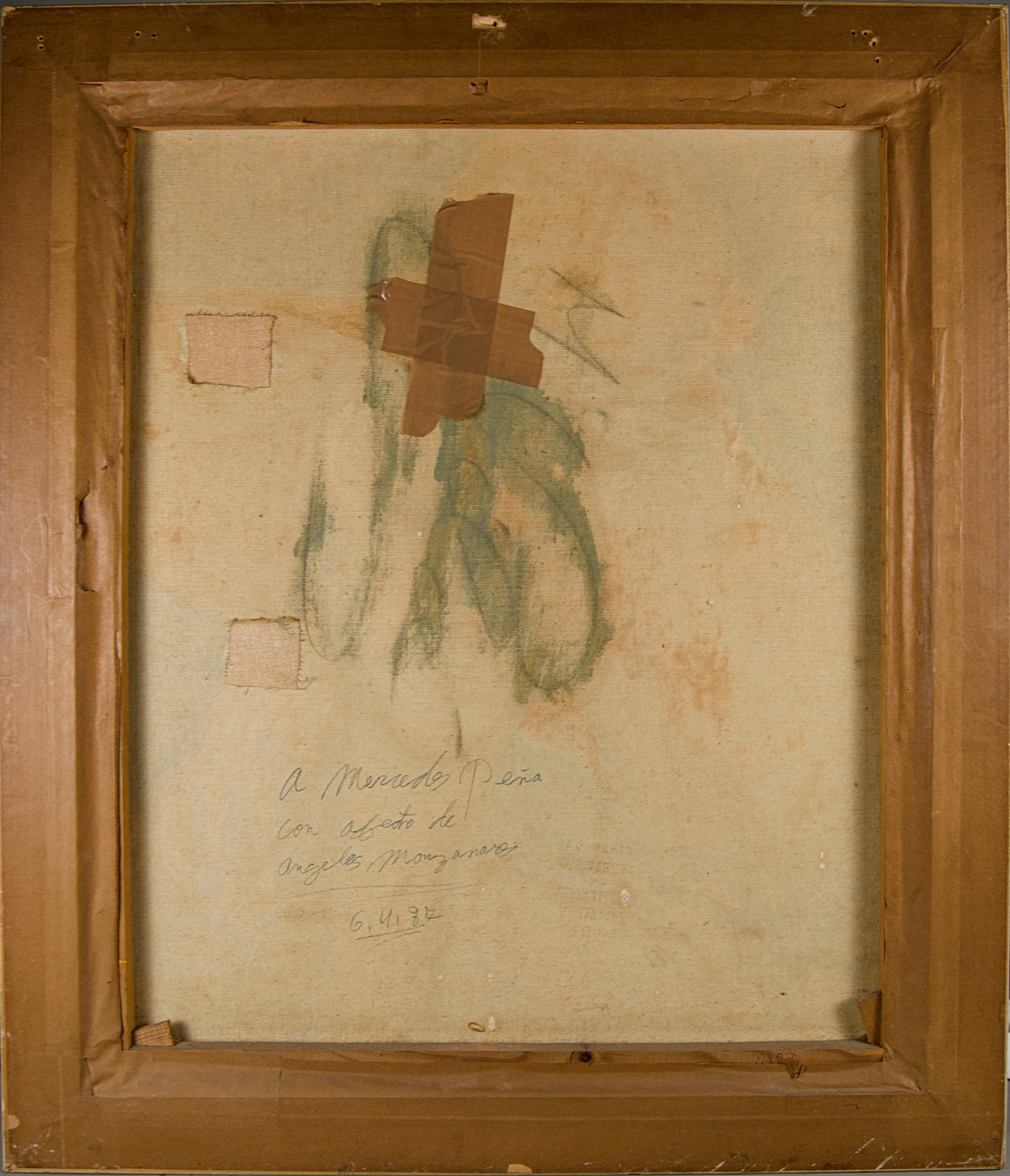 Ángeles Manzanaro | Retrato femenino con sombrero | Óleo sobre lienzo | 1987