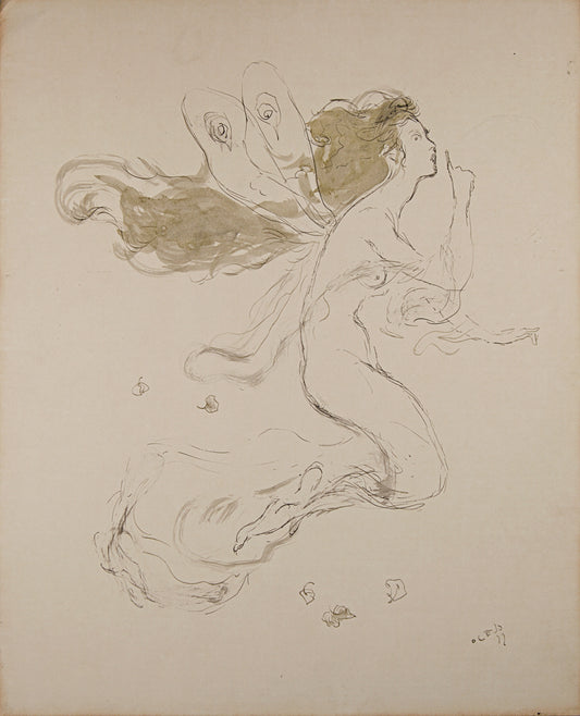 JOSÉ GARCÍA OCEJO | EL HADA DEL SILENCIO (1972) | DIBUJO ORIGINAL | GENERACIÓN DE LA RUPTURA