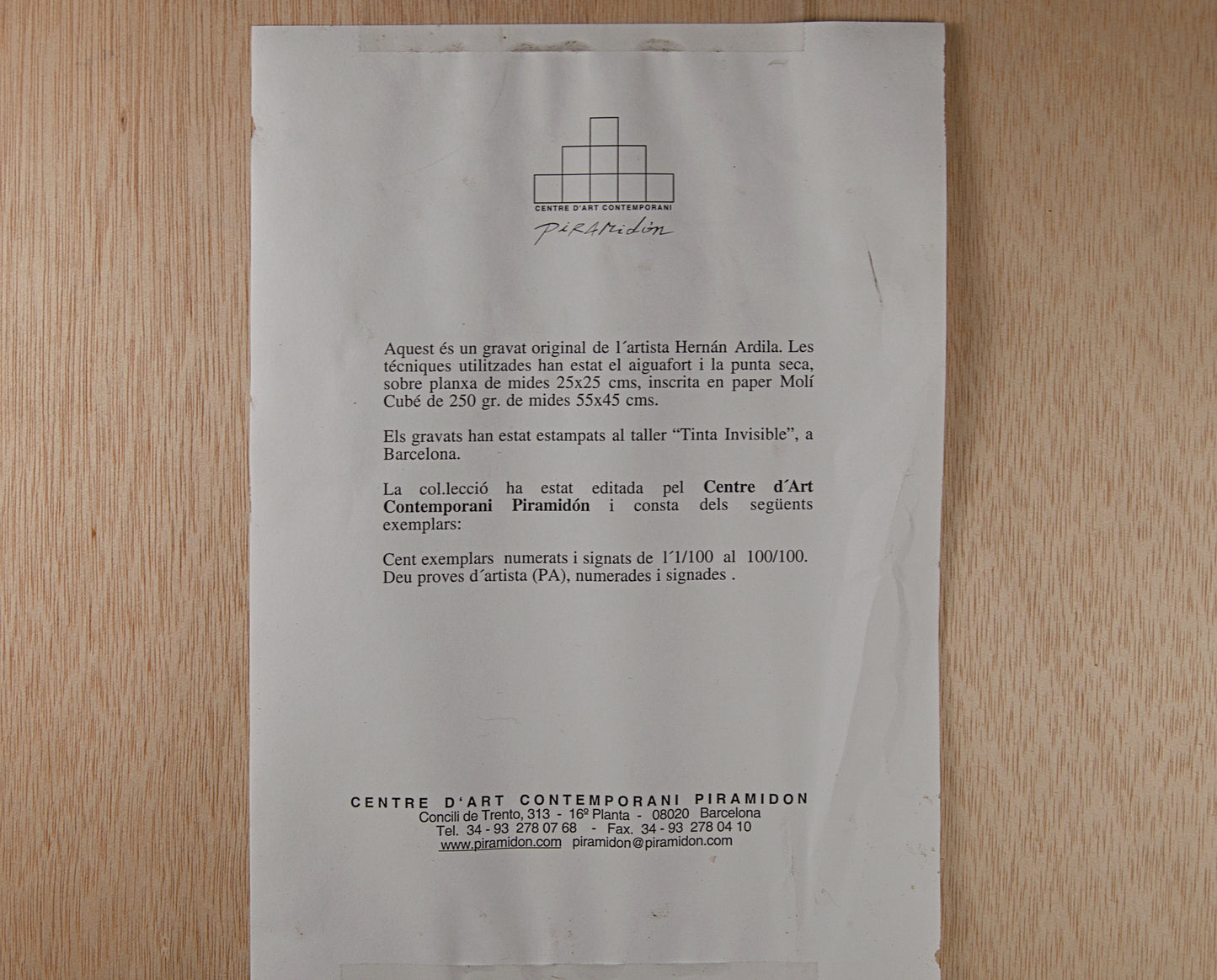 HERNÁN ARDILA | COMPOSICIÓN ABSTRACTA (2003) | GRABADO CONTEMPORÁNEO | AGUAFUERTE Y PUNTA SECA
