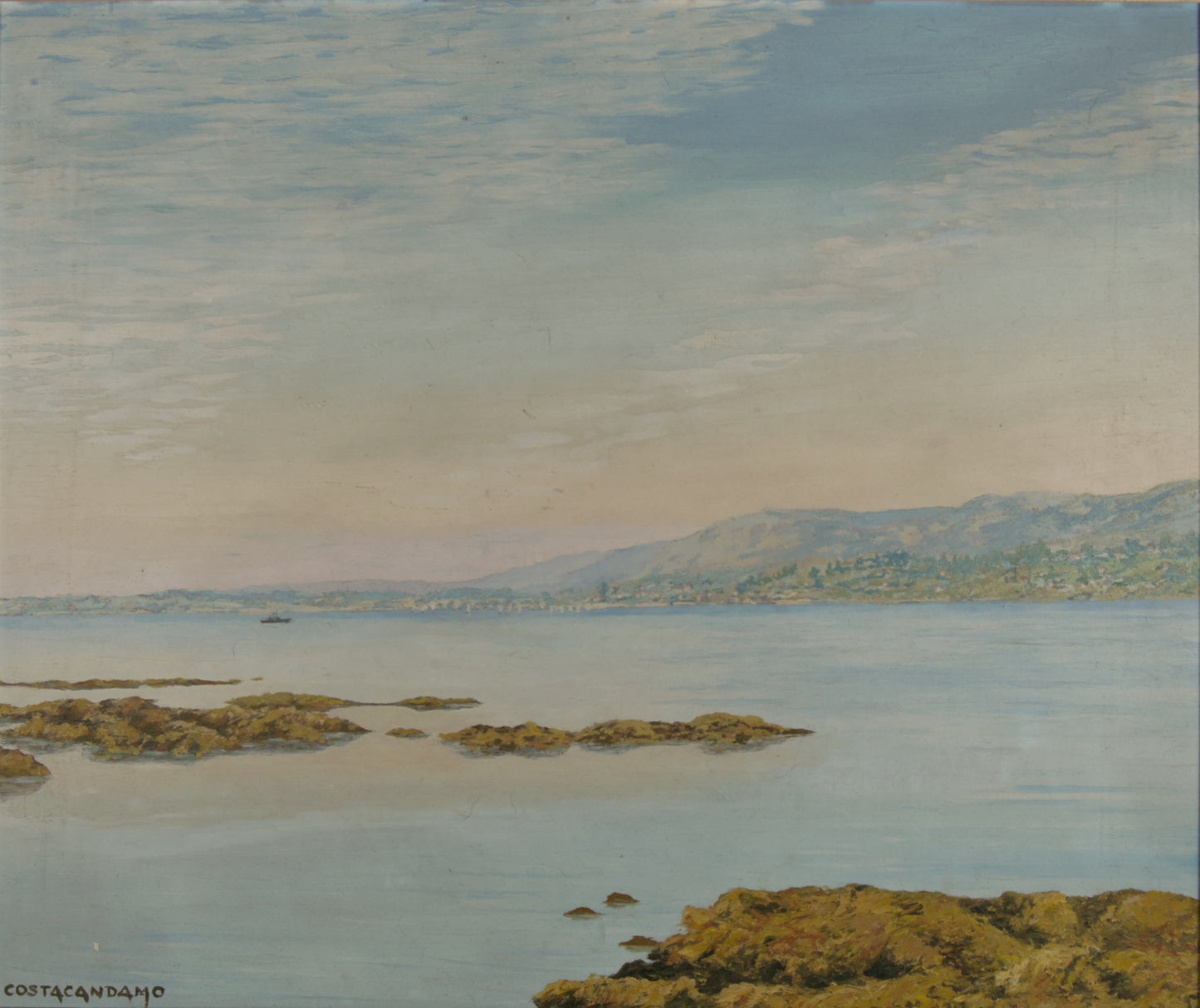 BALBINO COSTA | ANSICHT EINER RUHIGEN RIA | ATMOSPHÄRISCHES LICHT | ÖL AUF LEINWAND