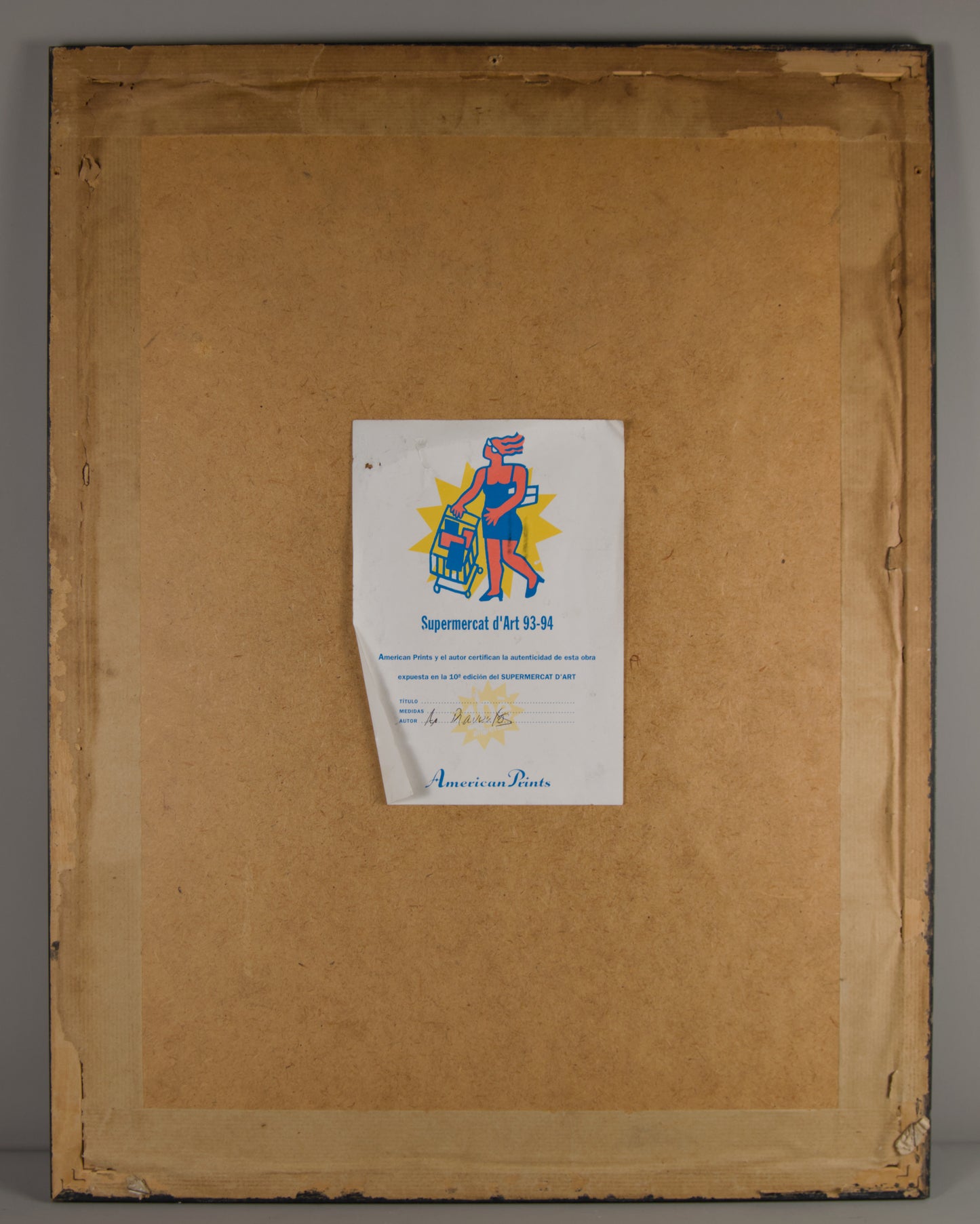 MA RAVENTÓS | TRÄUMIGE LANDSCHAFT MIT TEXTUREN UND MOND | MATERIALINFORMALISMUS | GEMISCHTE MEDIEN AUF PANEL