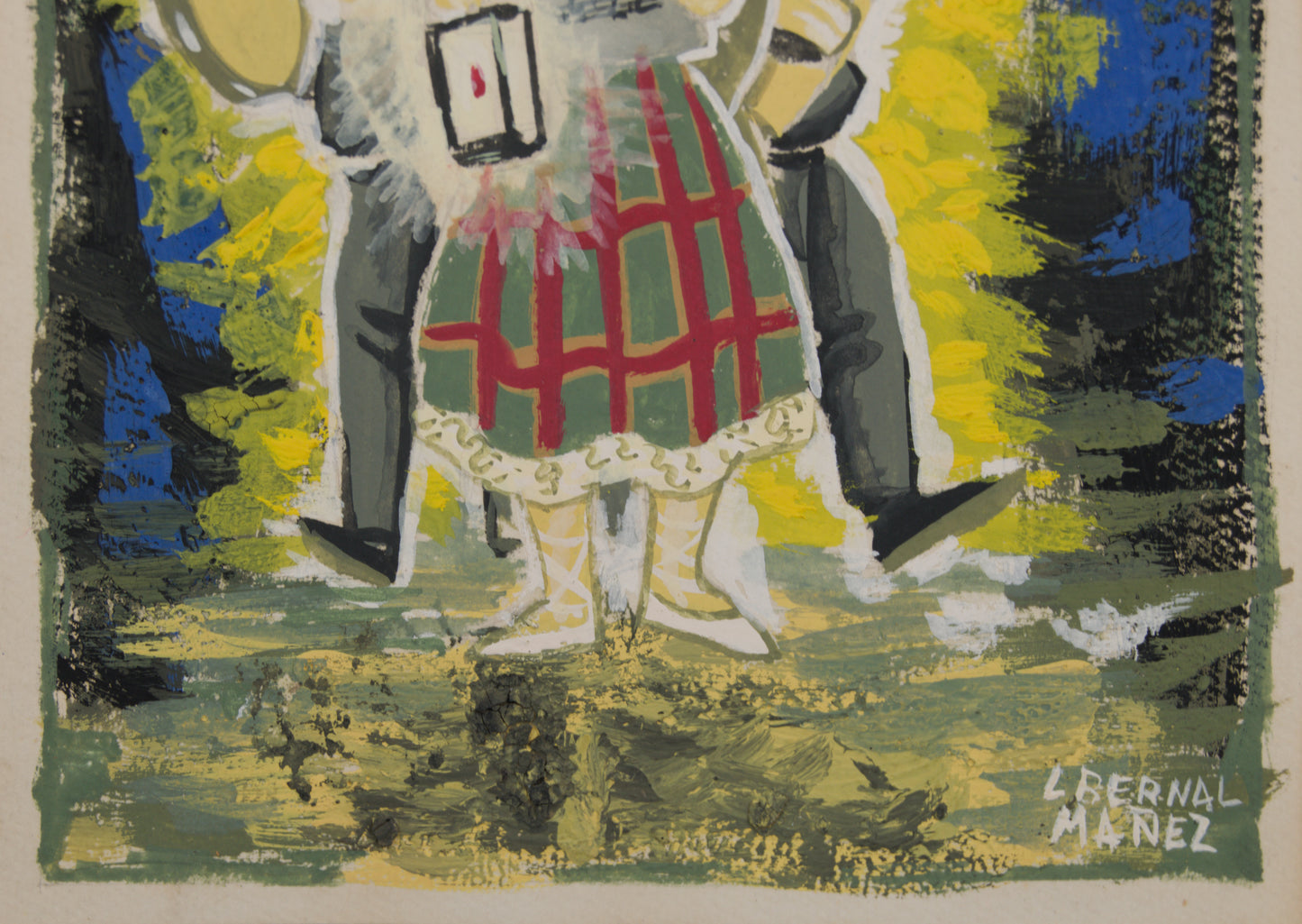 LUIS A. BERNAL MÁÑEZ | VILLANCIQUEROS (CORO TRADICIONAL) | TÉCNICA MIXTA | COSTUMBRISMO ESPAÑOL