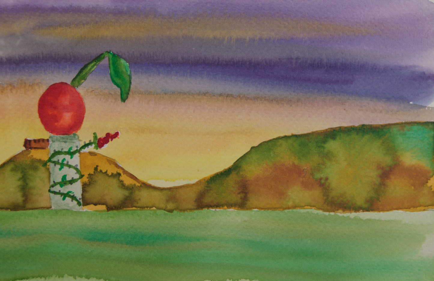 ANTONI CARRERA "KARRIS" | ESCENARIO ONÍRICO (2002) | ACUARELA PANORÁMICA | SURREALISMO CATALÁN