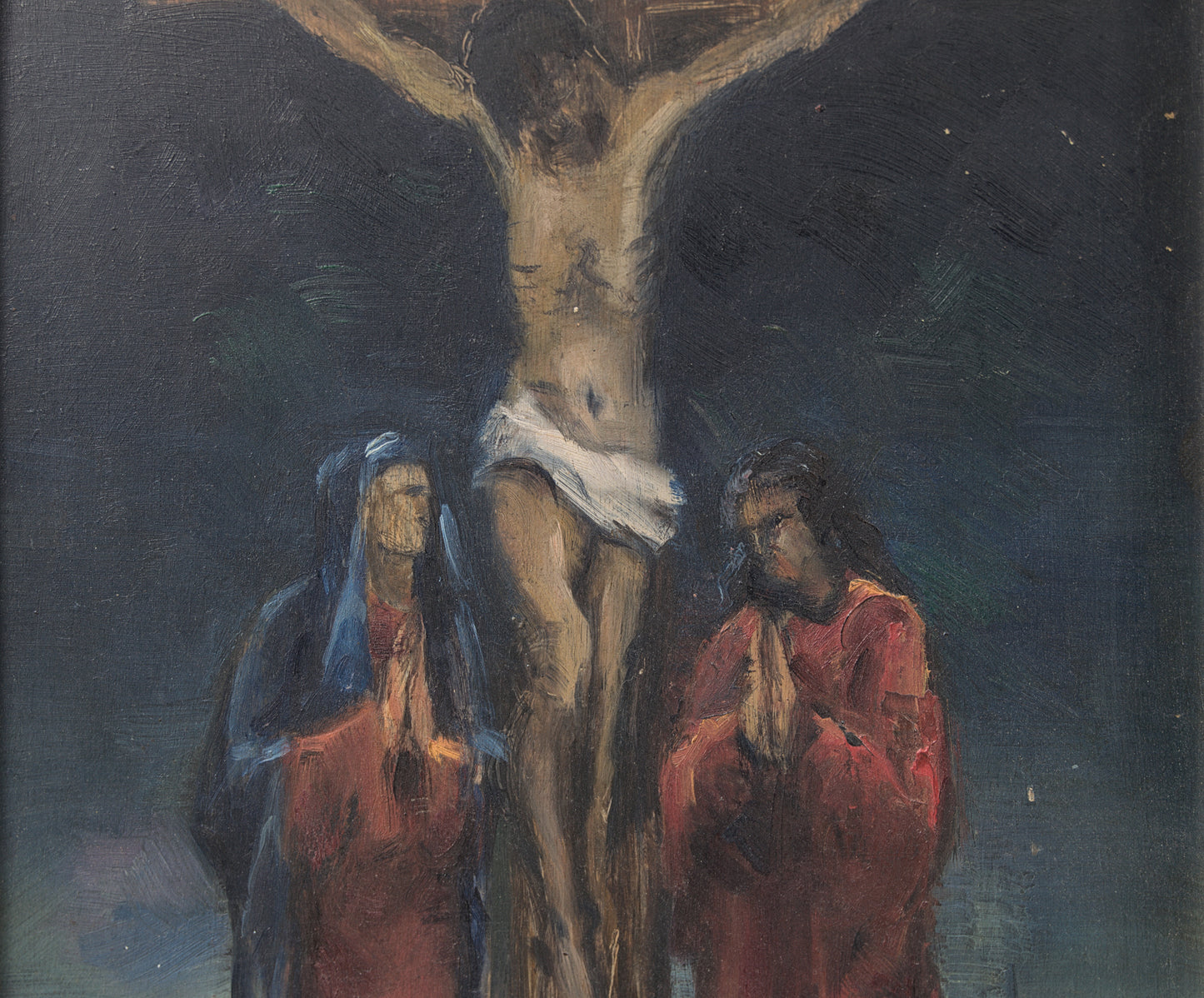 Oriol Jansana Cristo | El Calvario | Óleo sobre Tabla | S. XX