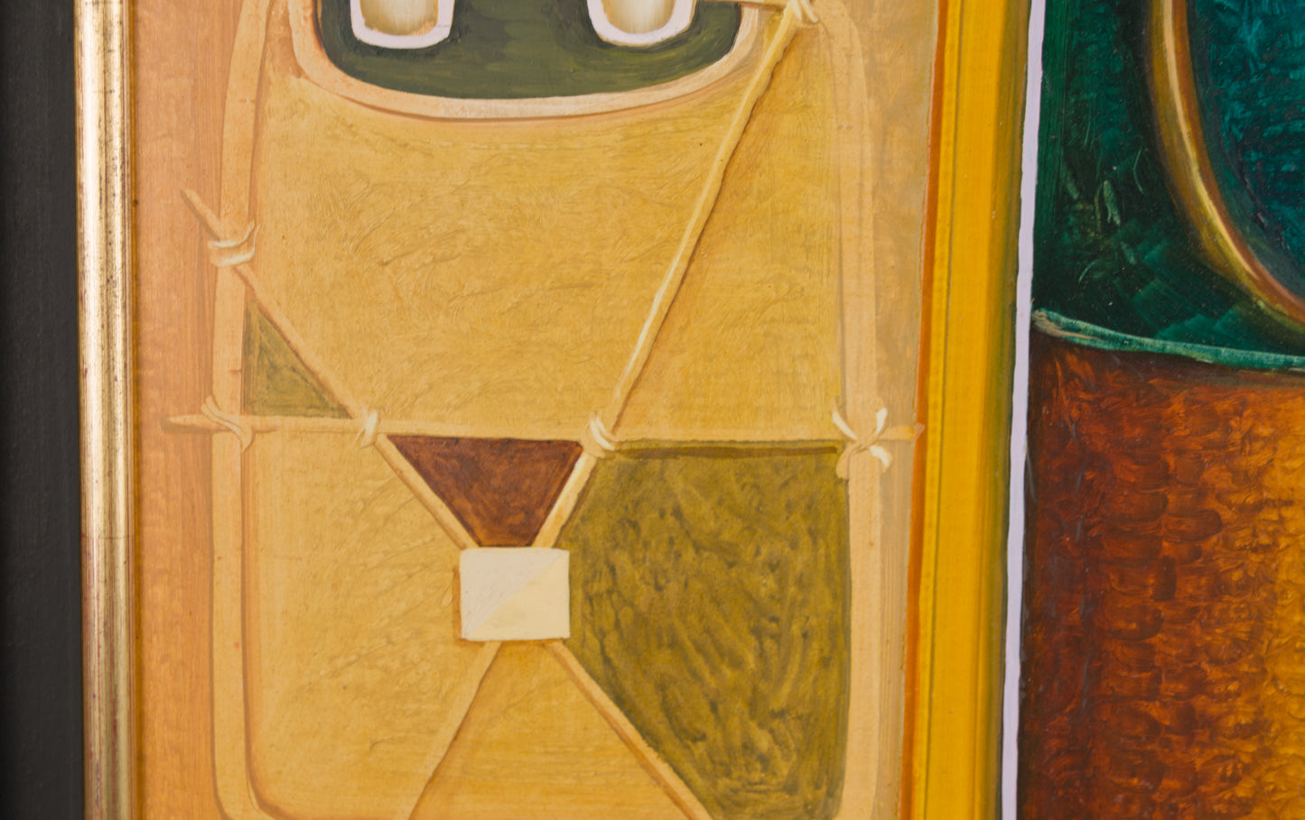 RAÚL CONTI | GEOMETRISCHE FIGURATION | KONSTRUKTIVISMUS MIT PRÄKOLUMBIANISCHEN WURZELN | ÖL AUF TAFEL