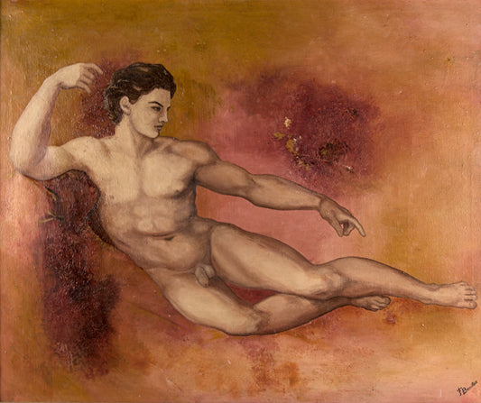 Francisco Benítez | Desnudo Masculino Clásico | Óleo sobre Lienzo