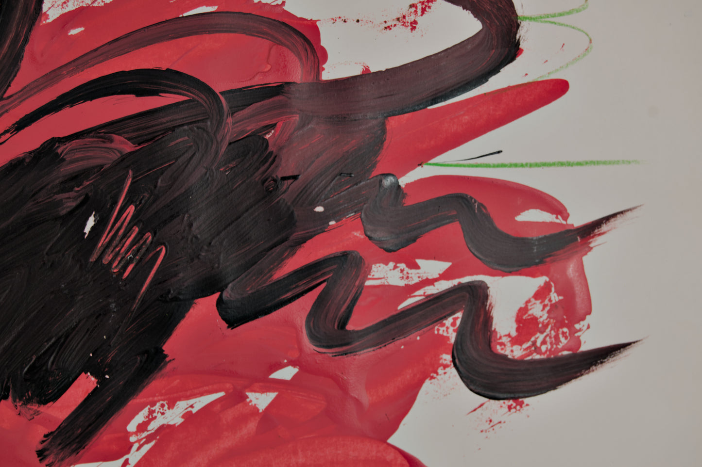 MIGUEL ROS BLASCO | "BRAU": TORO EN ROJO Y NEGRO | NEOEXPRESIONISMO | TÉCNICA MIXTA SOBRE PAPEL