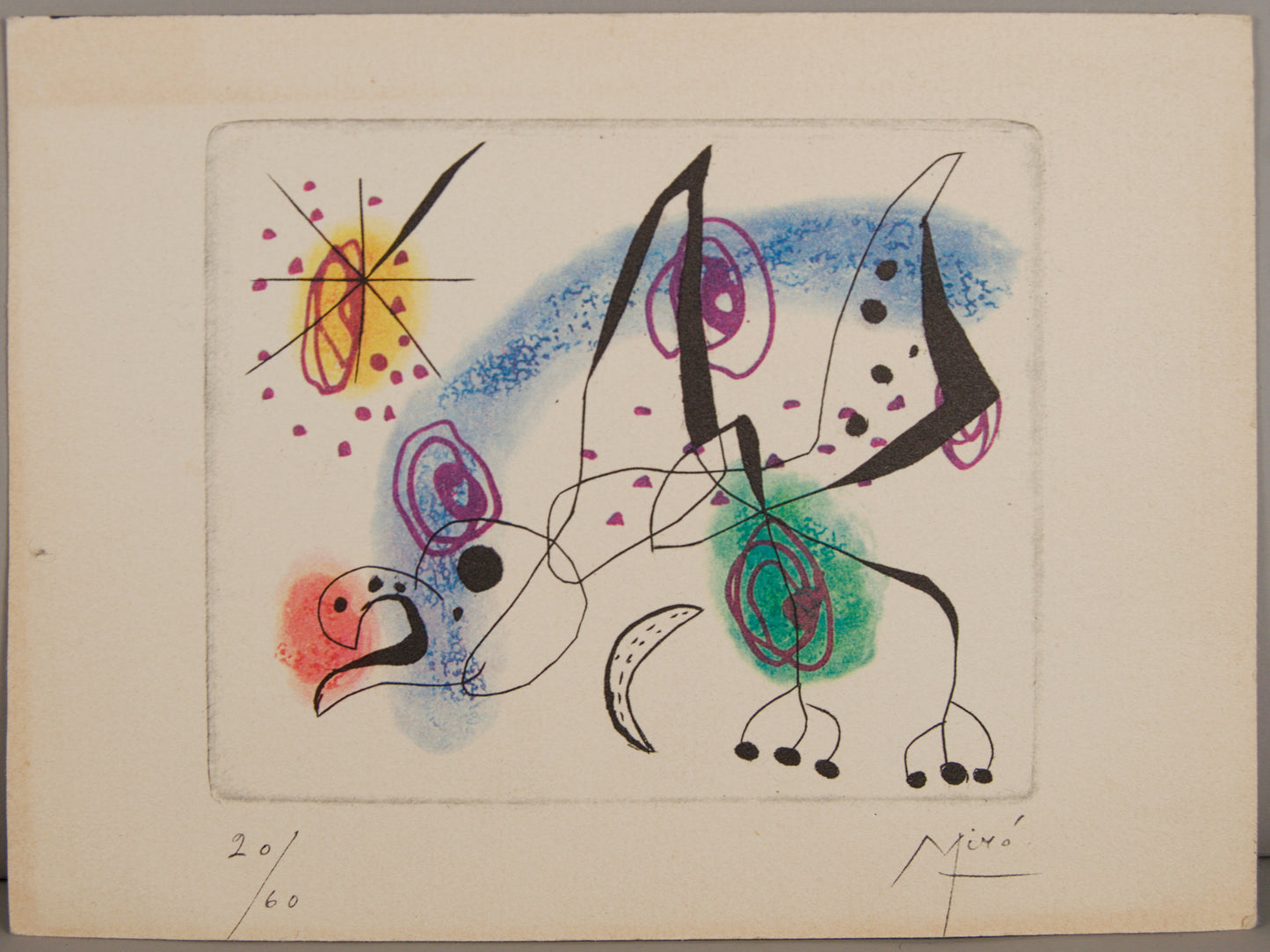 Joan Miró | La Bague d'Aurore | Impresión de Época con Dedicatoria