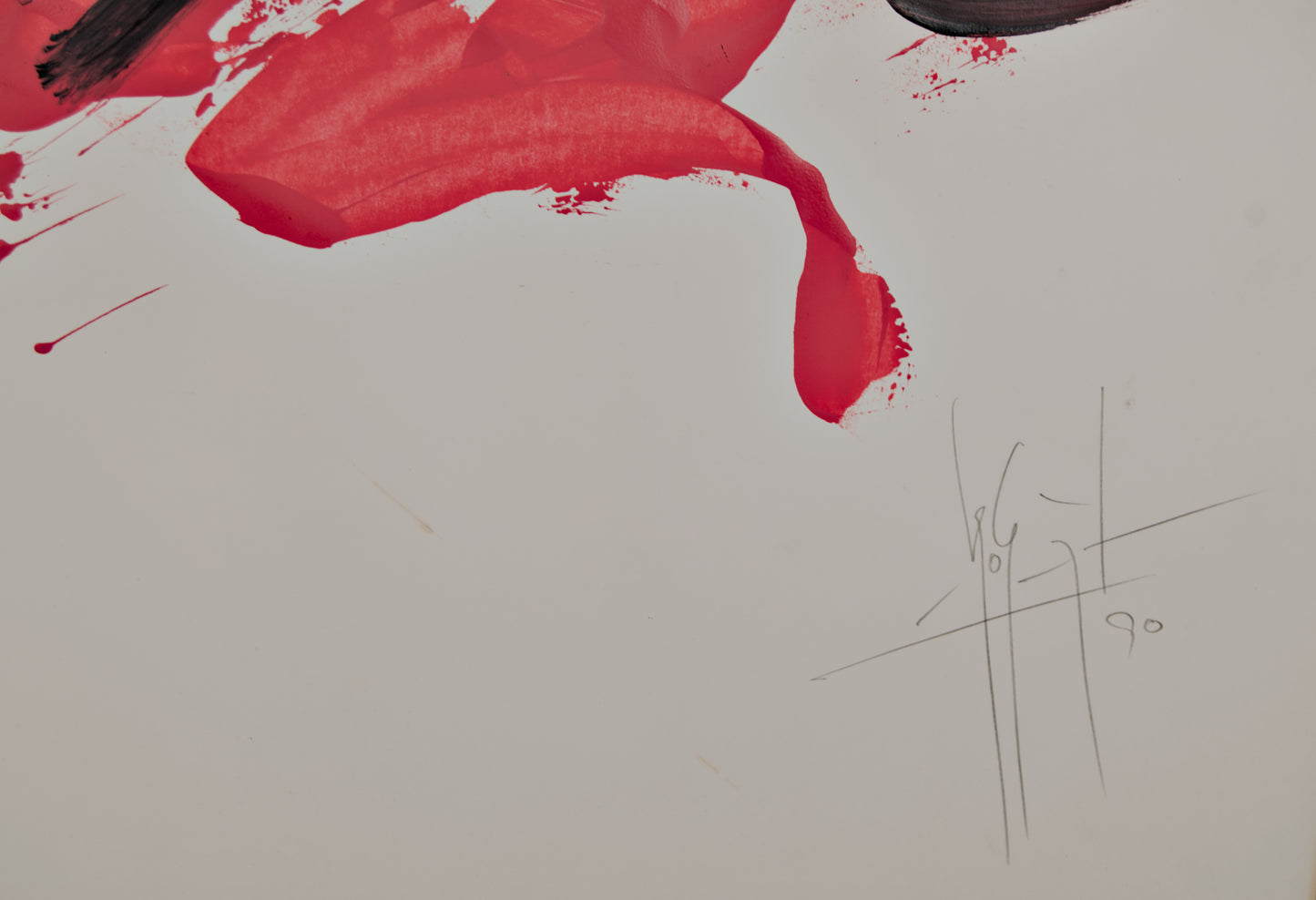 MIGUEL ROS BLASCO | "BRAU": TORO EN ROJO Y NEGRO | NEOEXPRESIONISMO | TÉCNICA MIXTA SOBRE PAPEL