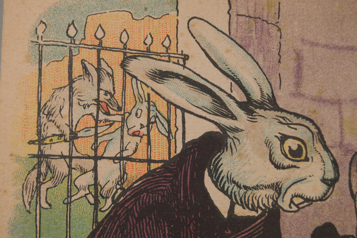 JOAN LLAVERÍAS | LA LECCIÓN Y LA AMENAZA | ILUSTRACIÓN A COLOR | MODERNISMO CATALÁN