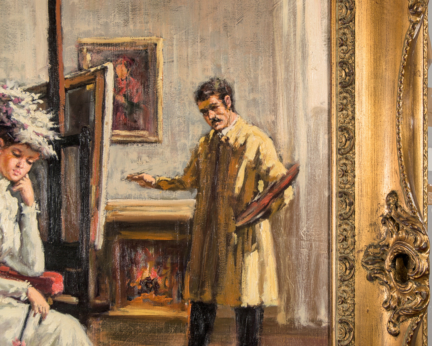 Juan Valera Montoro | "El Taller del Pintor" | Escena de Género de Gran Formato | Impresionismo Español