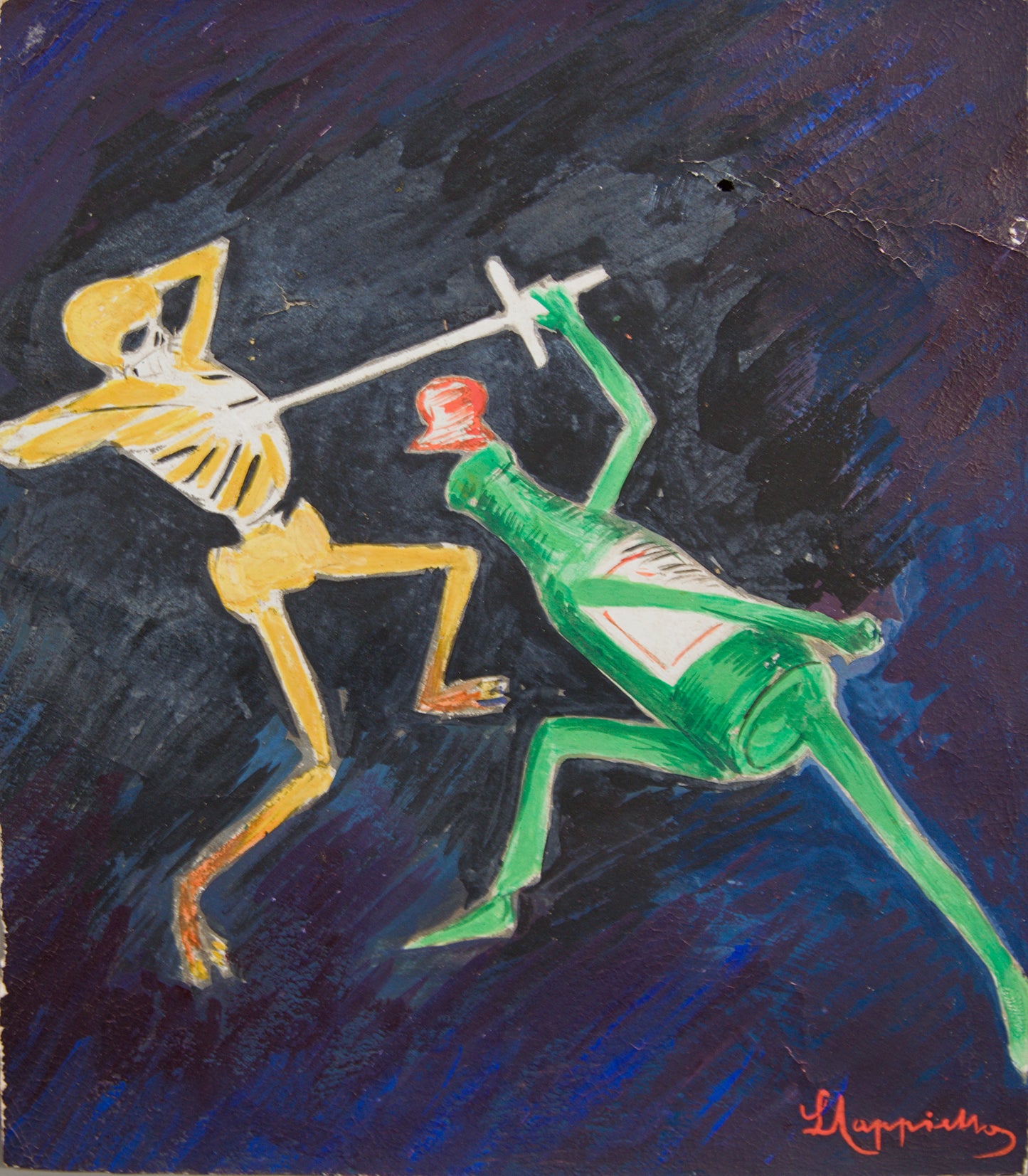 Leonetto Cappiello | La Venganza del Espíritu | Técnica Mixta Original
