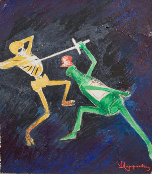 Leonetto Cappiello | La Venganza del Espíritu | Técnica Mixta Original